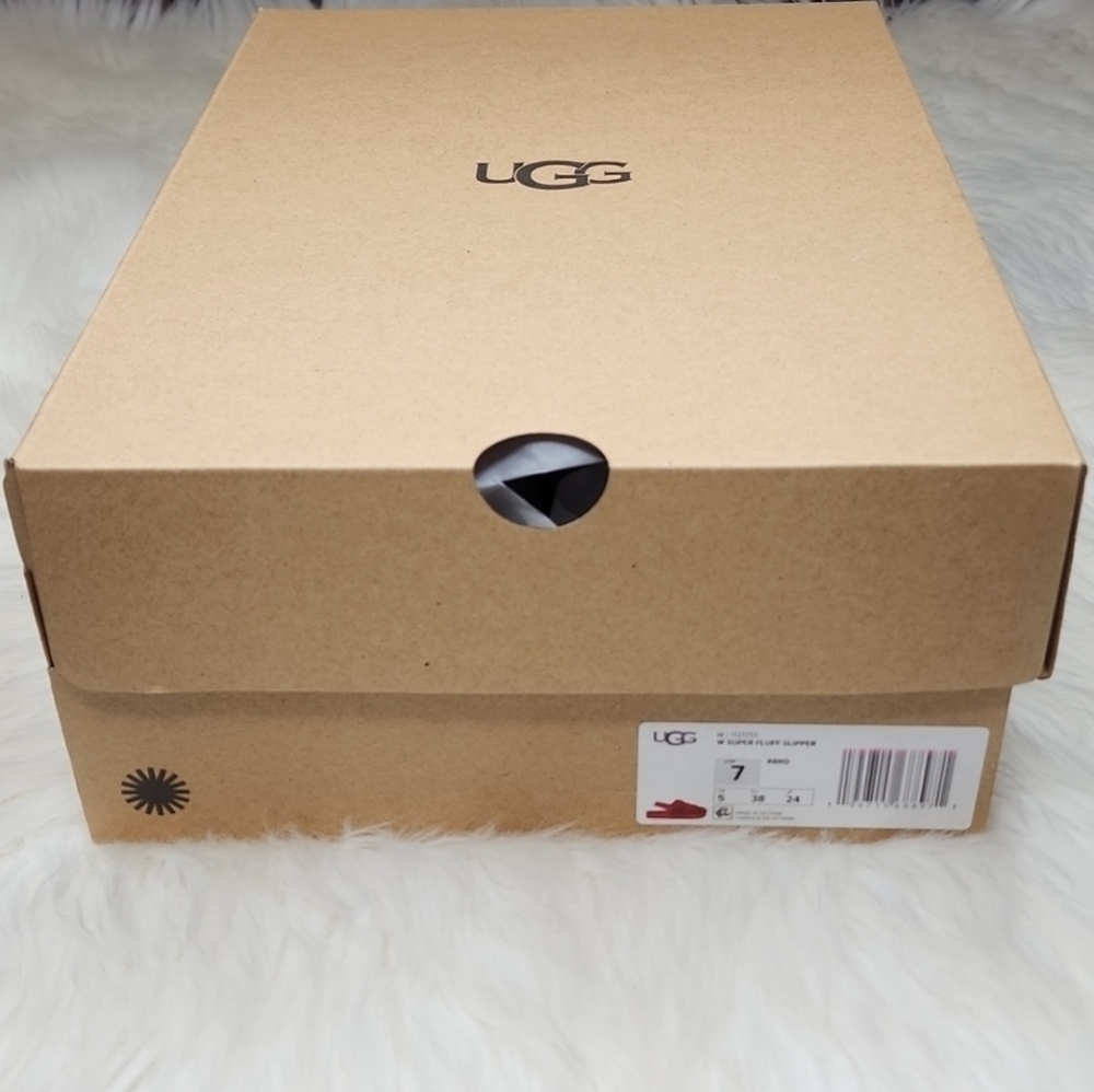 UGG Super Fluff Slipper Ribbon Red - Picture 6 of 16